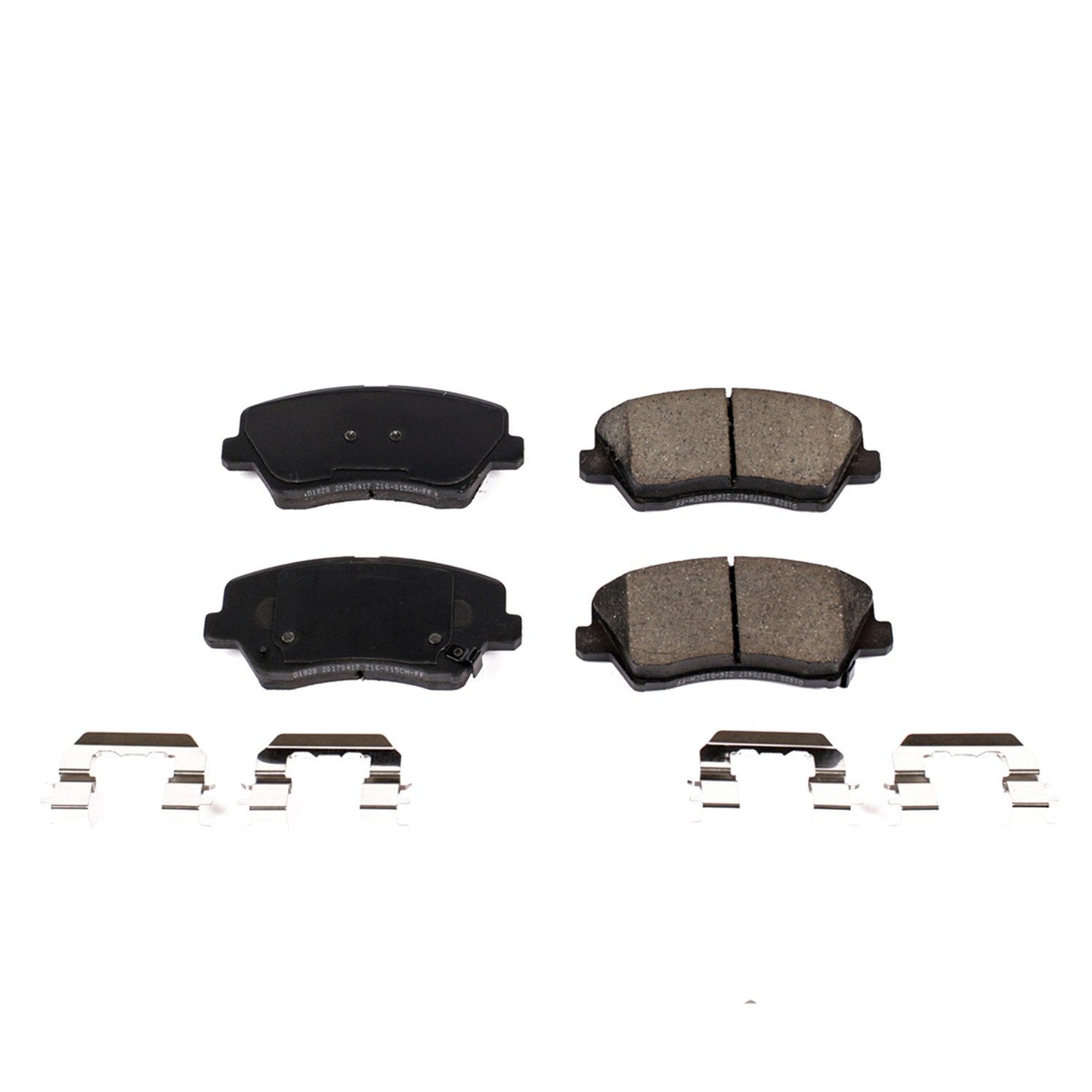 Front View of Front Disc Brake Pad Set POWERSTOP 17-1828