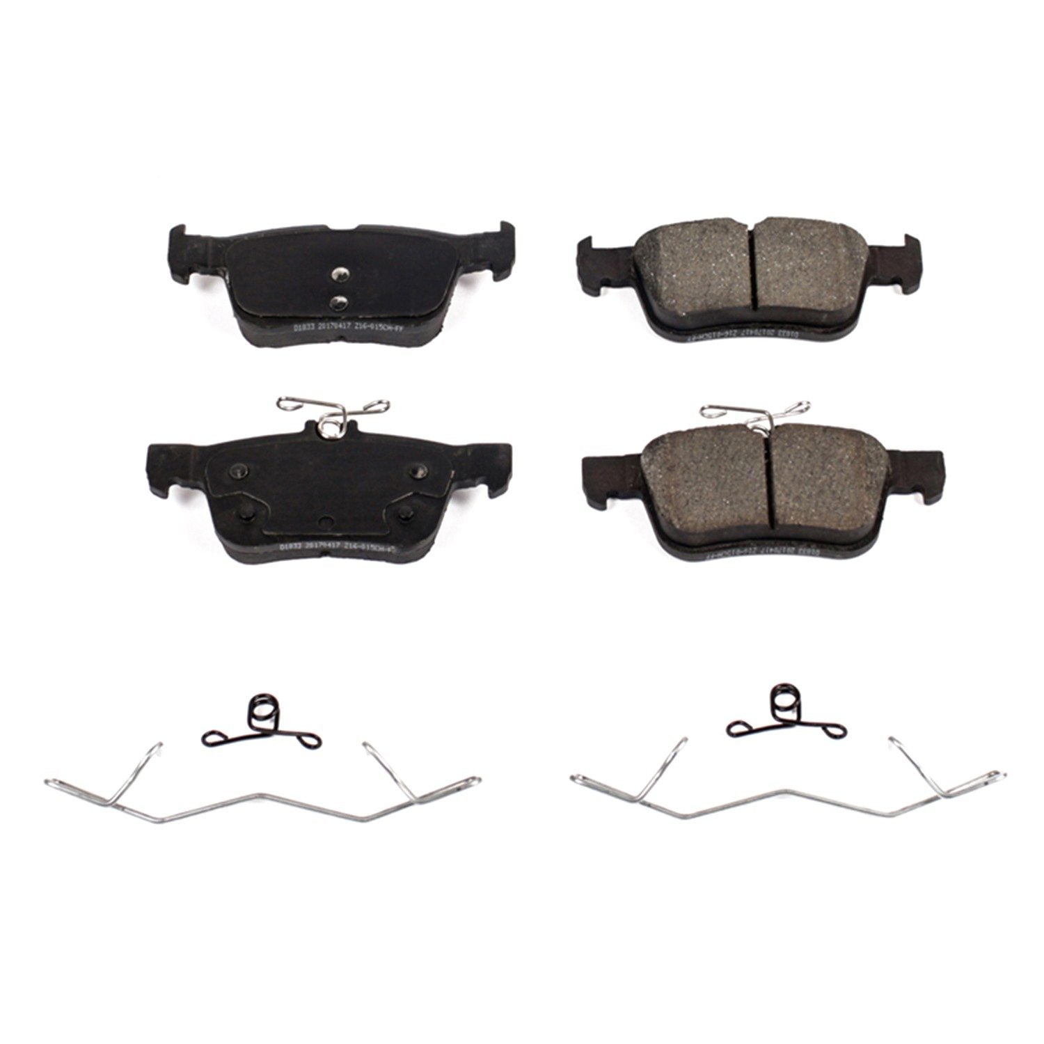 Front View of Rear Disc Brake Pad Set POWERSTOP 17-1833