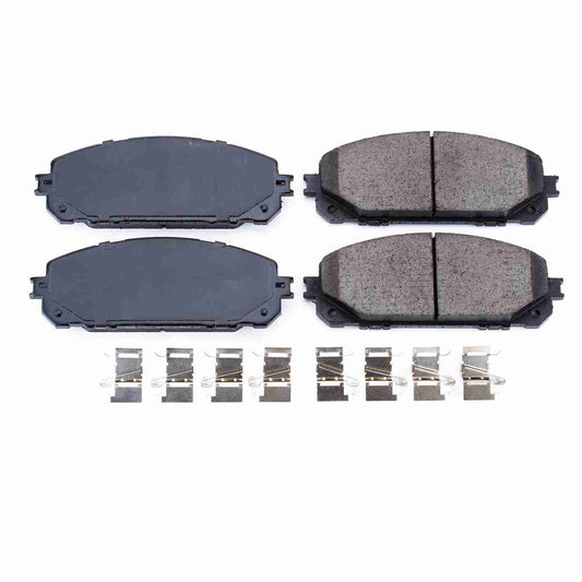 Front View of Front Disc Brake Pad Set POWERSTOP 17-1843