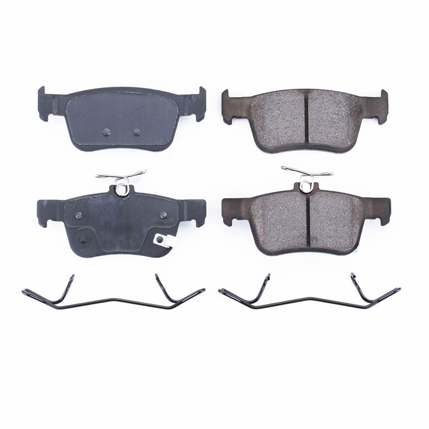 Front View of Rear Disc Brake Pad Set POWERSTOP 17-1878