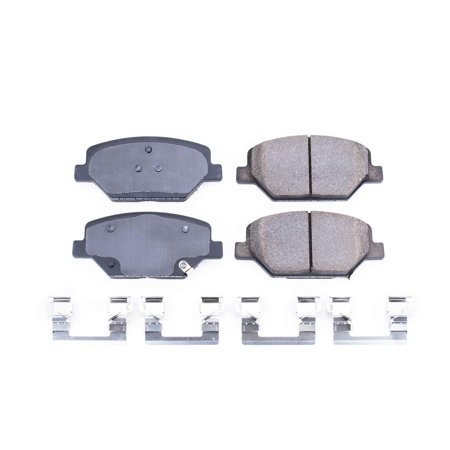 Front View of Front Disc Brake Pad Set POWERSTOP 17-1886