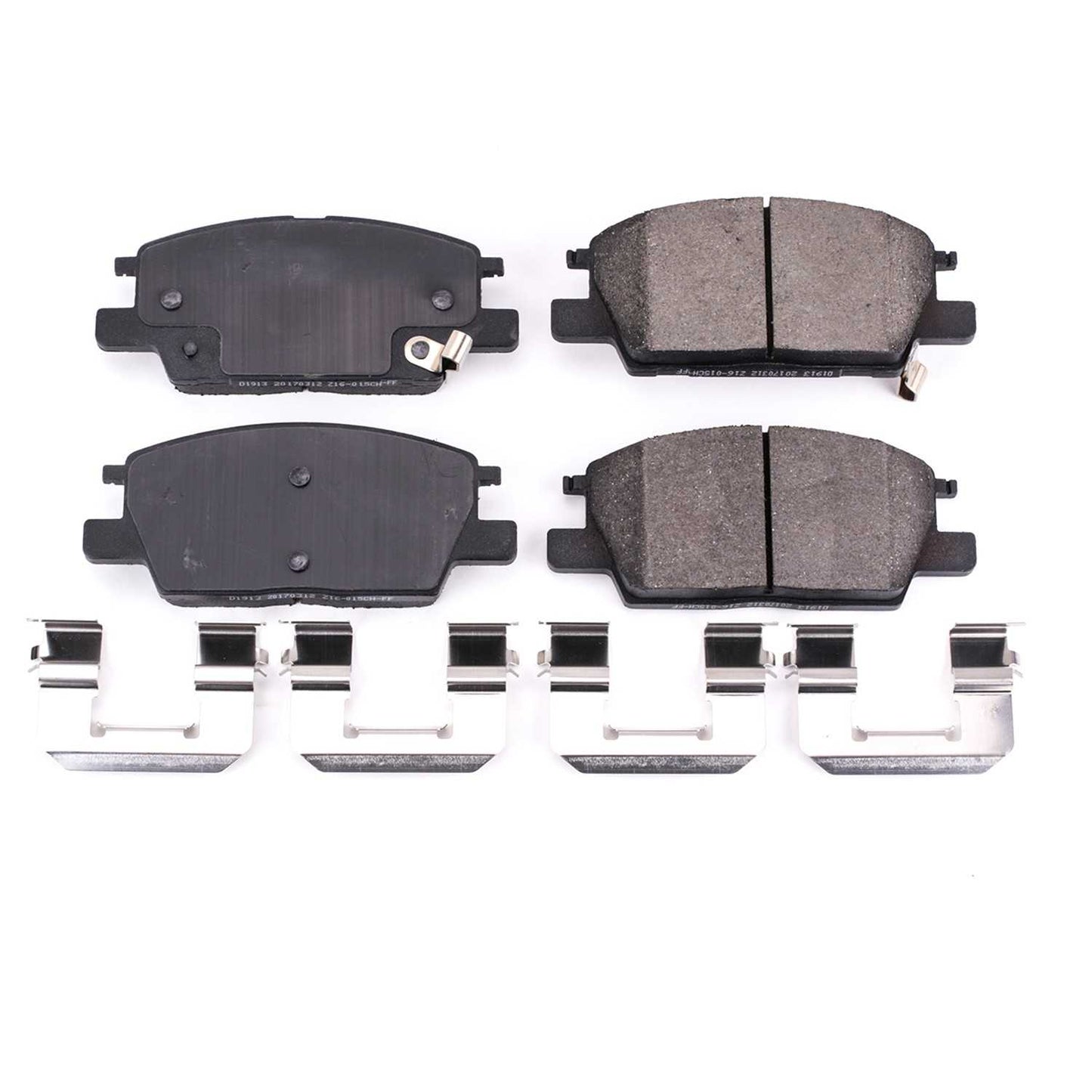 Front View of Front Disc Brake Pad Set POWERSTOP 17-1913