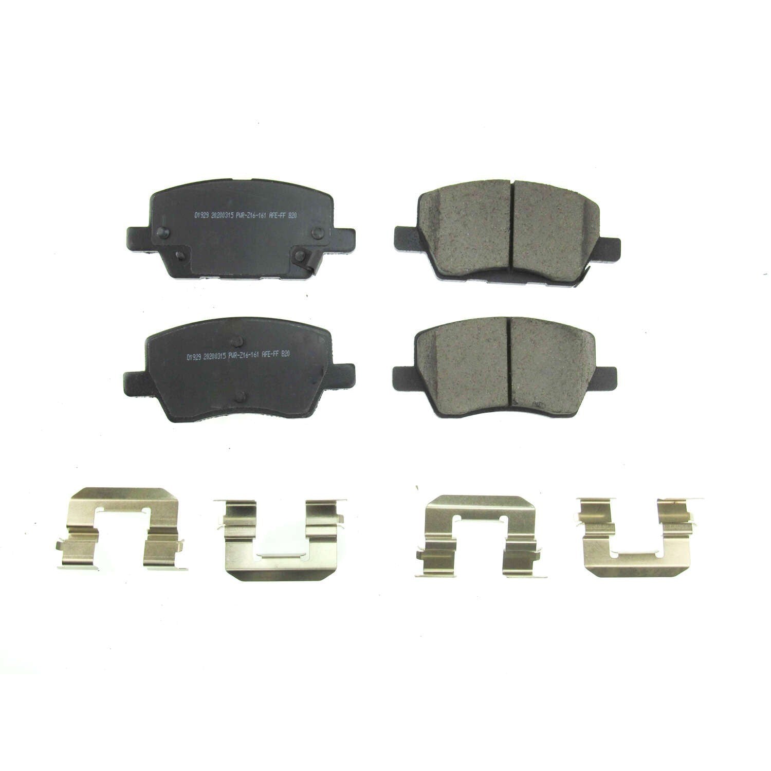 Front View of Front Disc Brake Pad Set POWERSTOP 17-1929