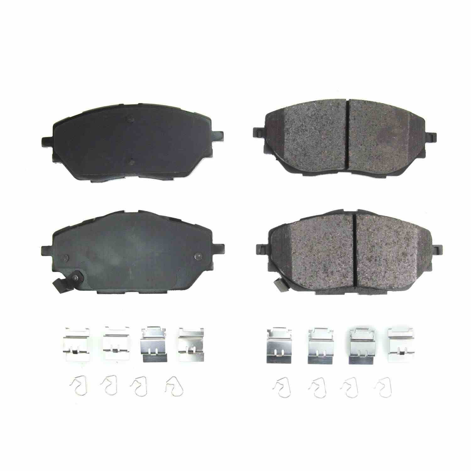 Front View of Front Disc Brake Pad Set POWERSTOP 17-2065