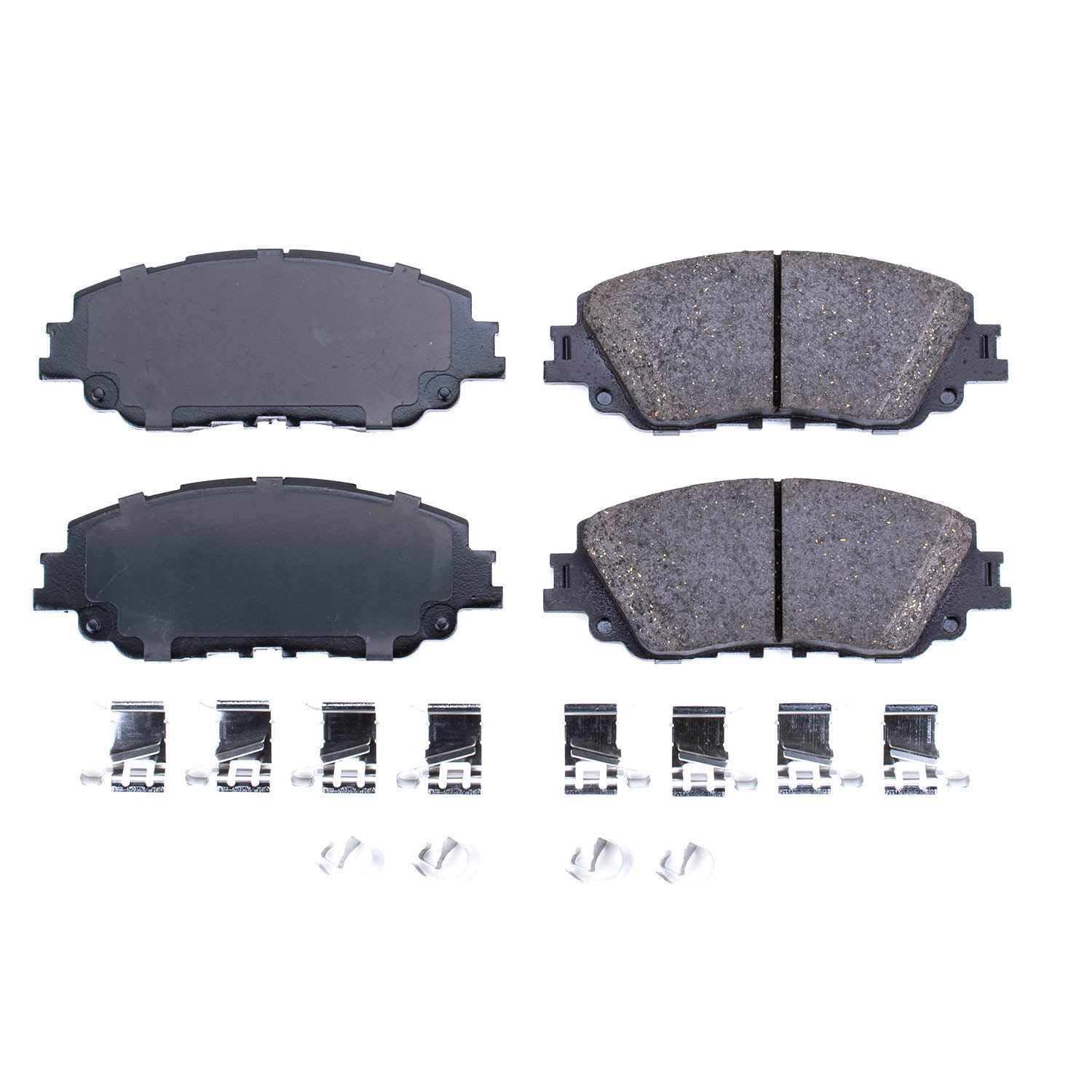 Front View of Front Disc Brake Pad Set POWERSTOP 17-2076