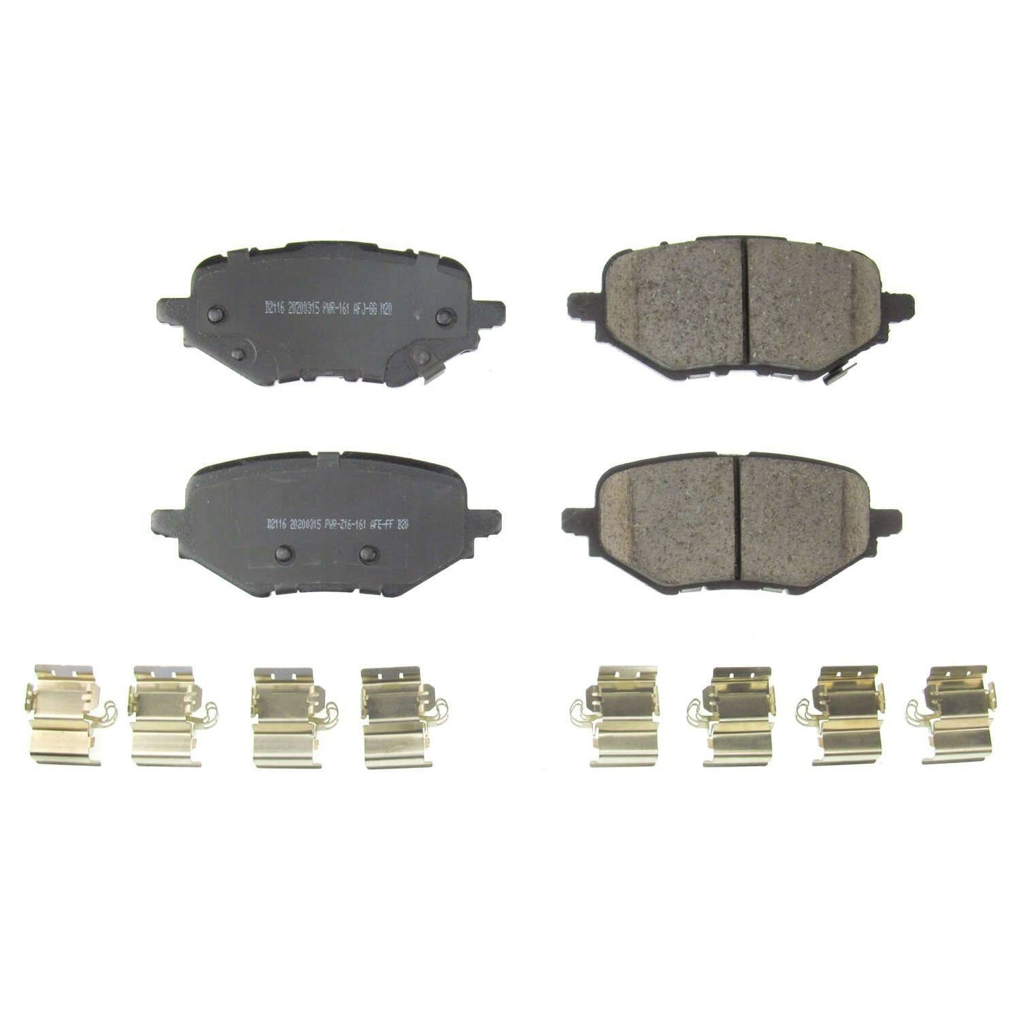 Front View of Rear Disc Brake Pad Set POWERSTOP 17-2116