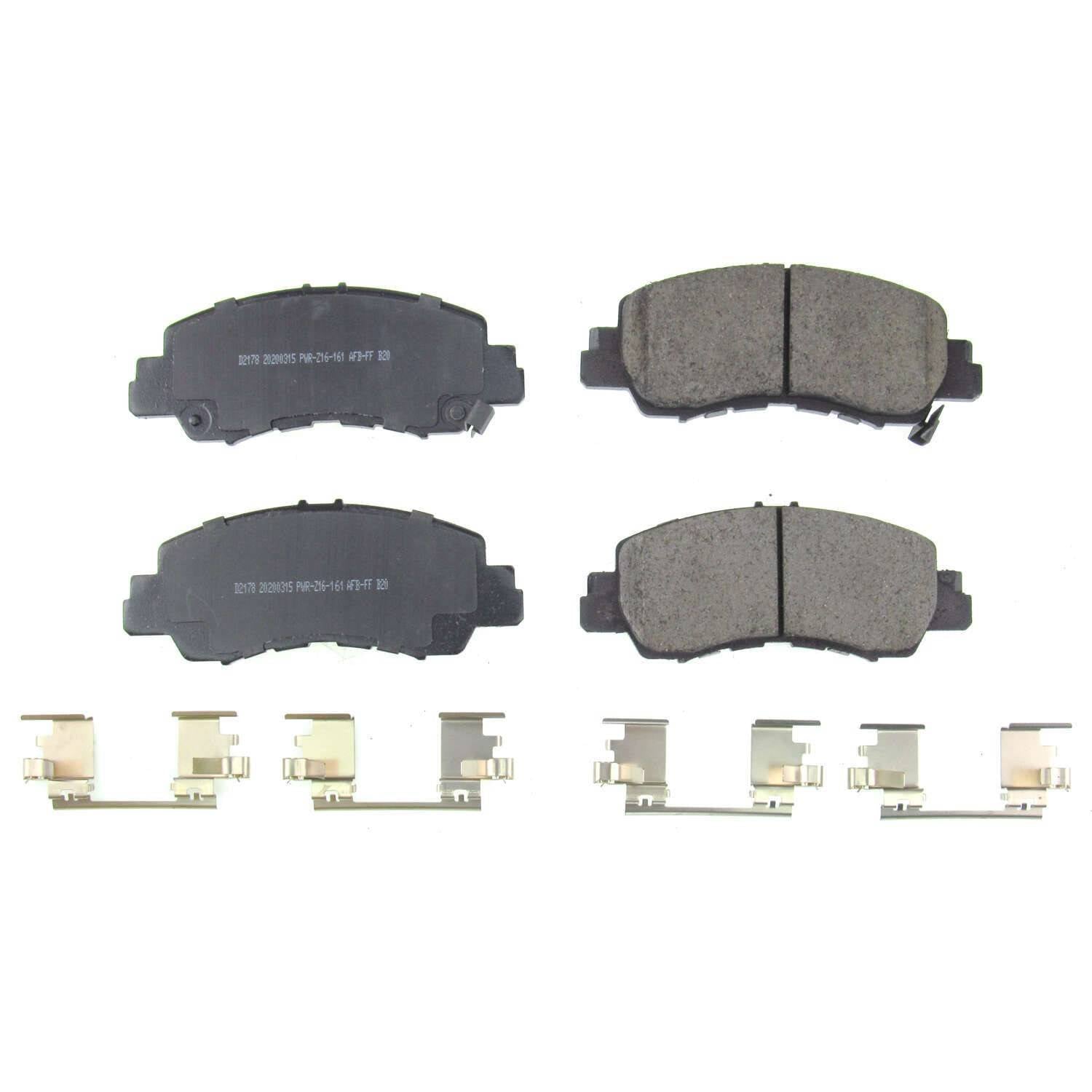 Front View of Front Disc Brake Pad Set POWERSTOP 17-2178