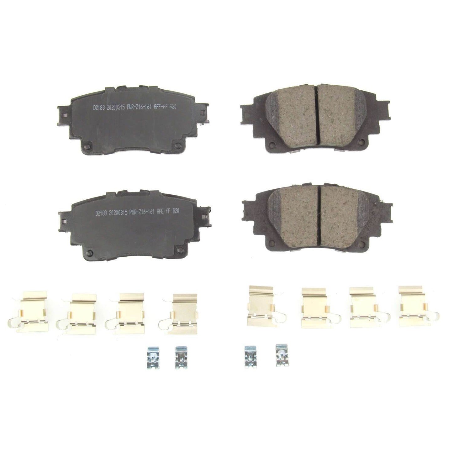 Front View of Rear Disc Brake Pad Set POWERSTOP 17-2183