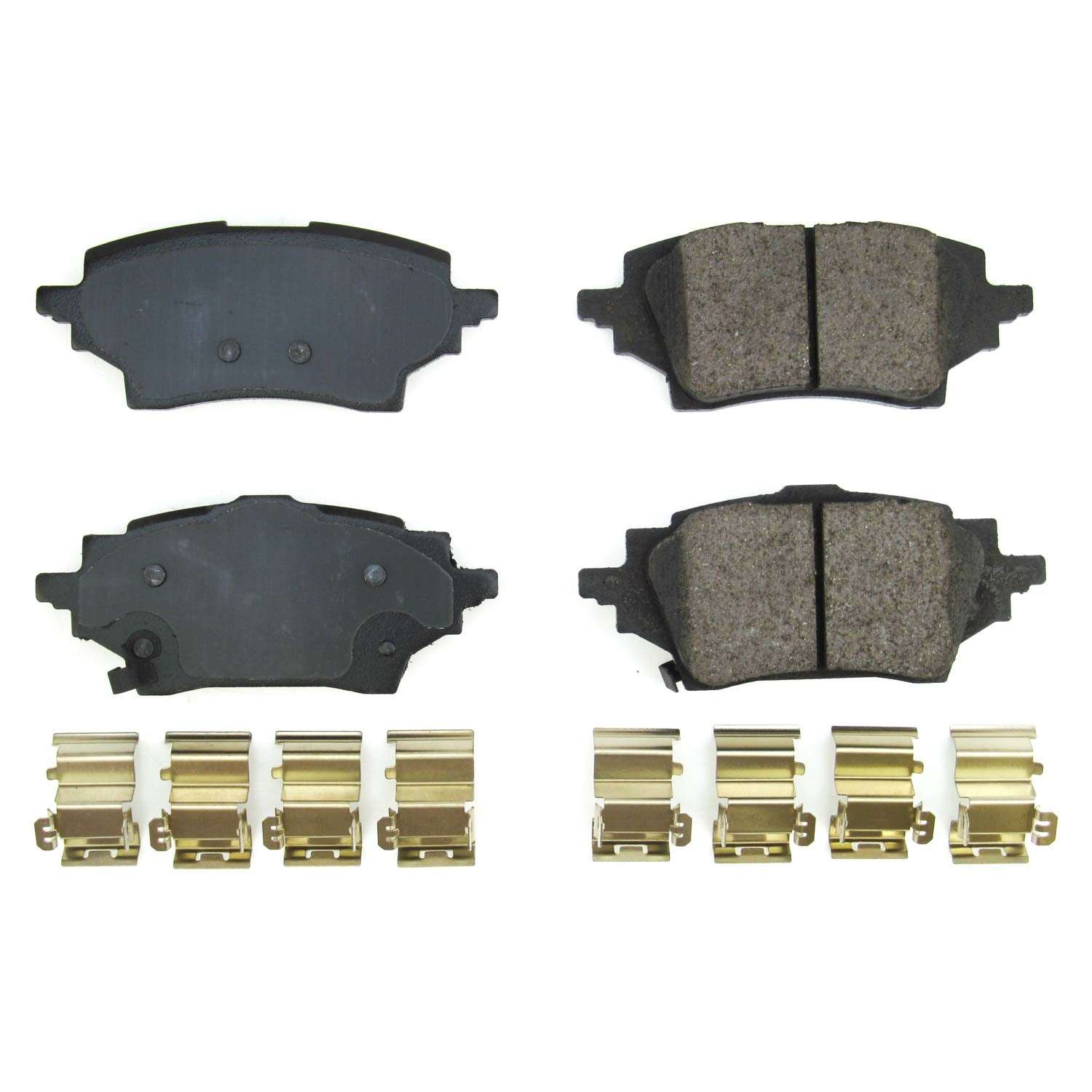 Front View of Rear Disc Brake Pad Set POWERSTOP 17-2202