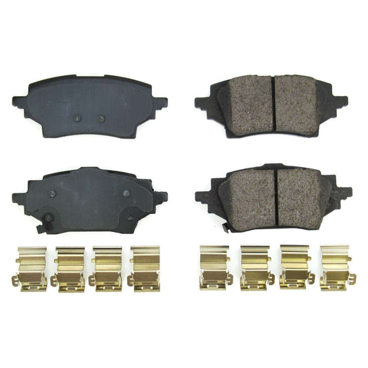 Front View of Rear Disc Brake Pad Set POWERSTOP 17-2202