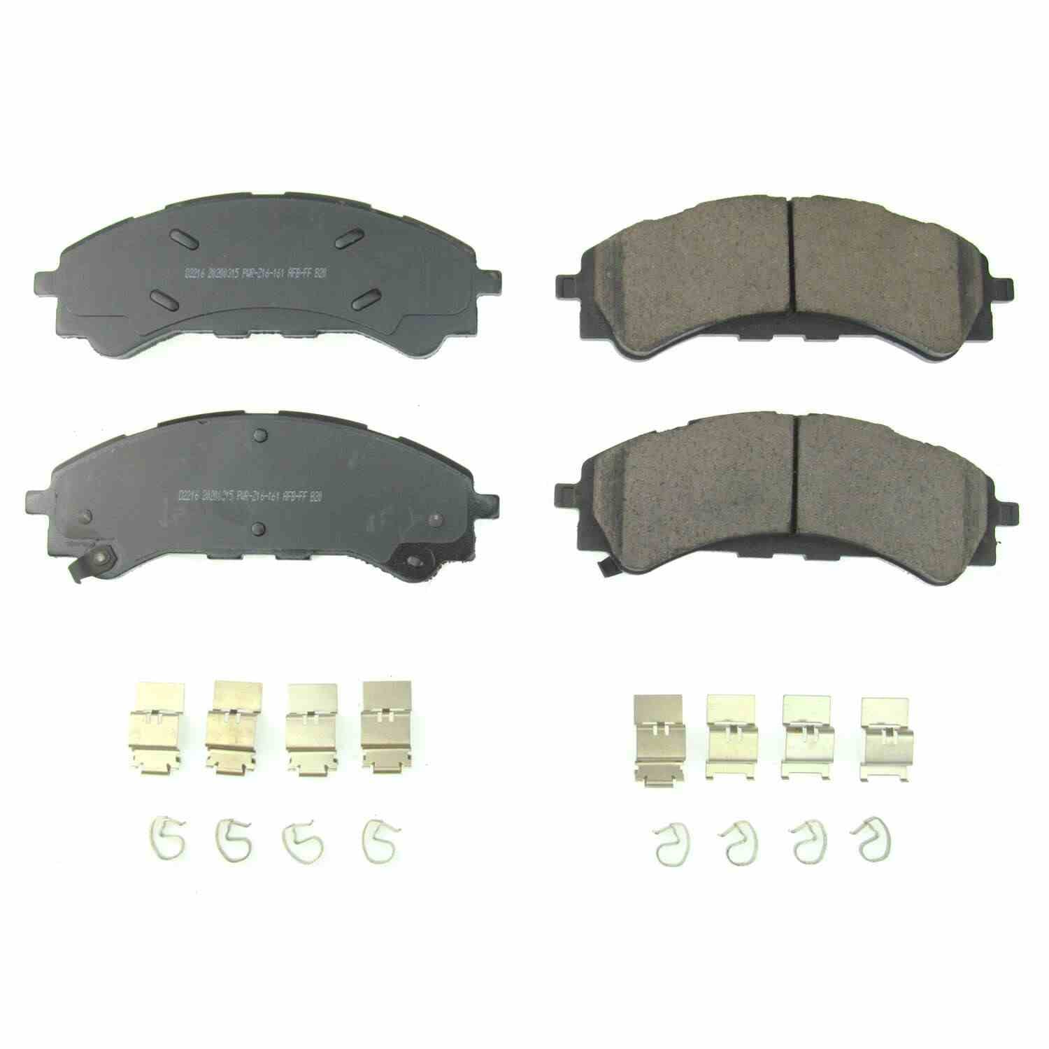 Front View of Front Disc Brake Pad Set POWERSTOP 17-2216