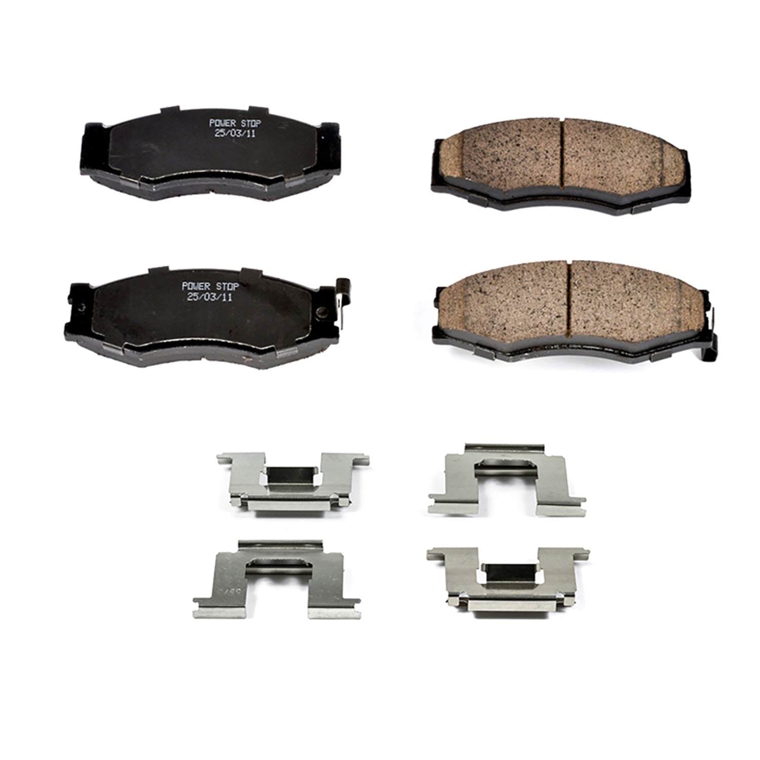 Front View of Front Disc Brake Pad Set POWERSTOP 17-266