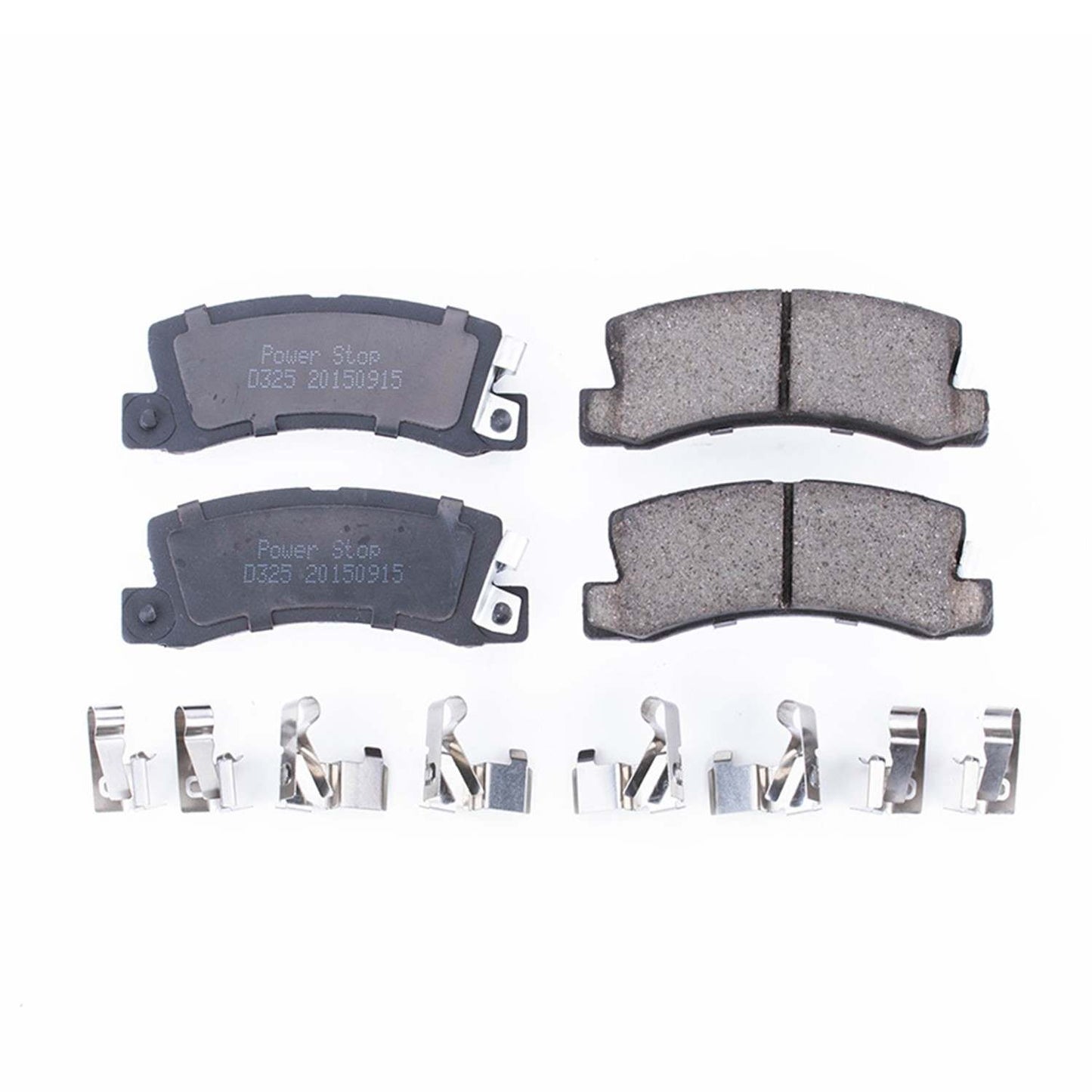 Front View of Rear Disc Brake Pad Set POWERSTOP 17-325