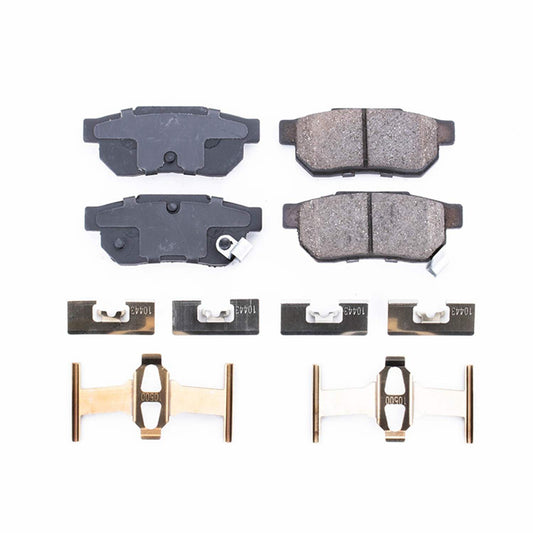 Front View of Rear Disc Brake Pad Set POWERSTOP 17-374