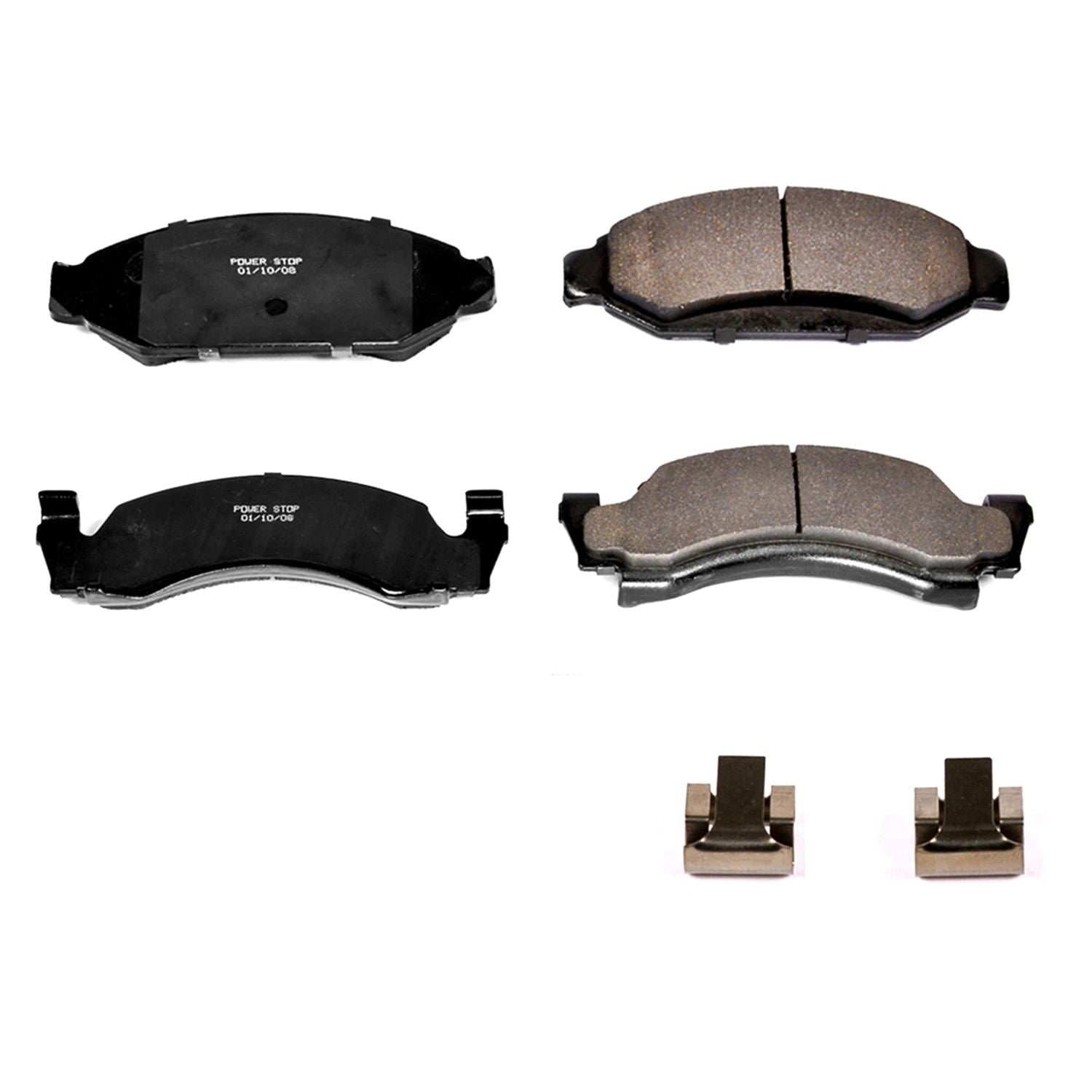 Front View of Front Disc Brake Pad Set POWERSTOP 17-375