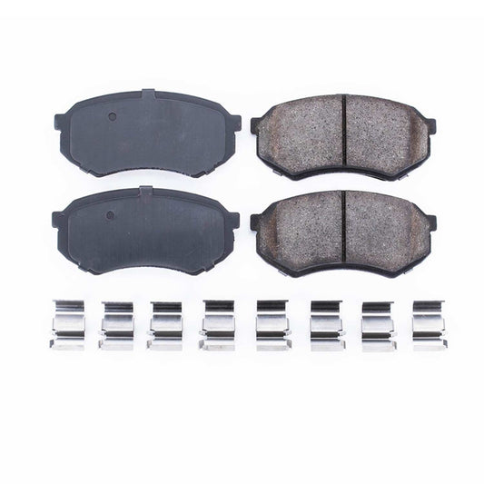 Front View of Front Disc Brake Pad Set POWERSTOP 17-389