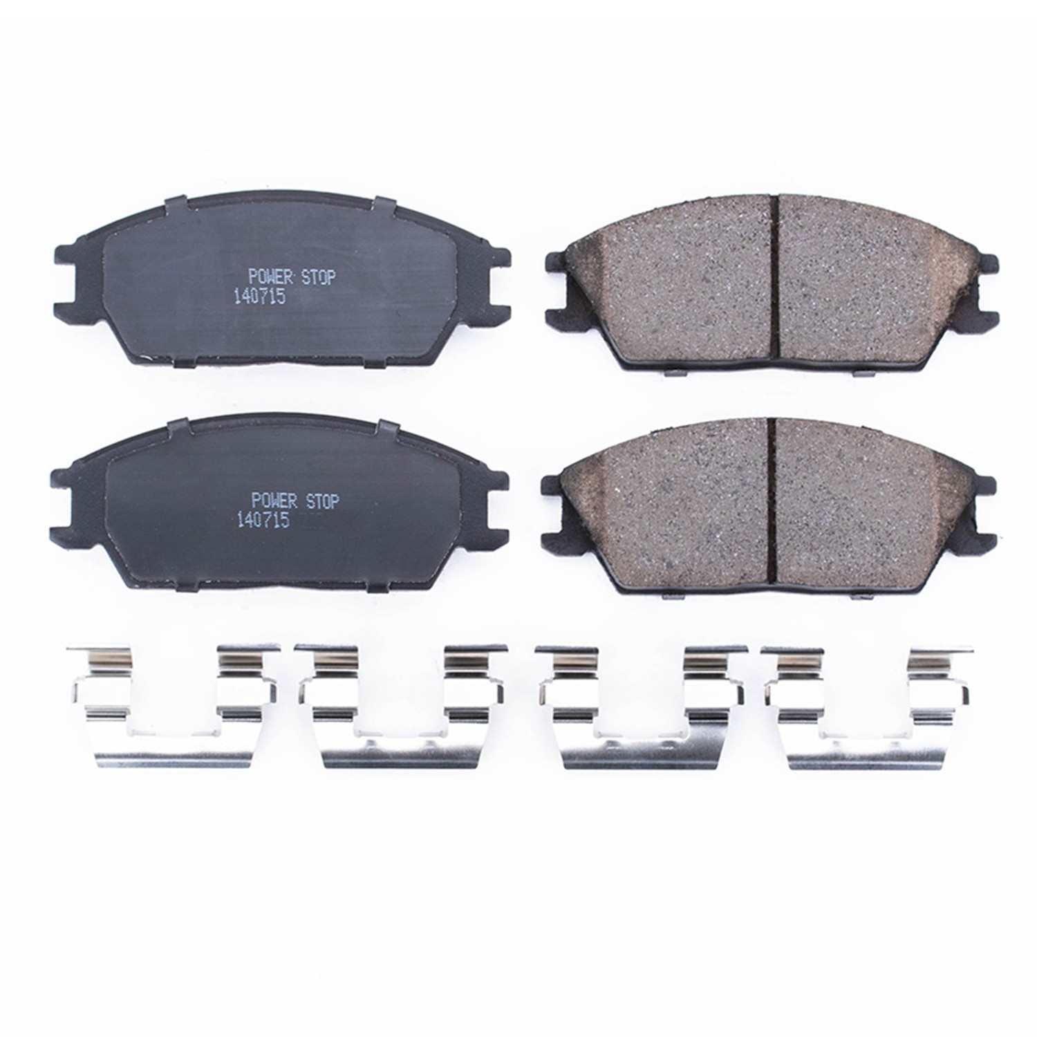 Front View of Front Disc Brake Pad Set POWERSTOP 17-404