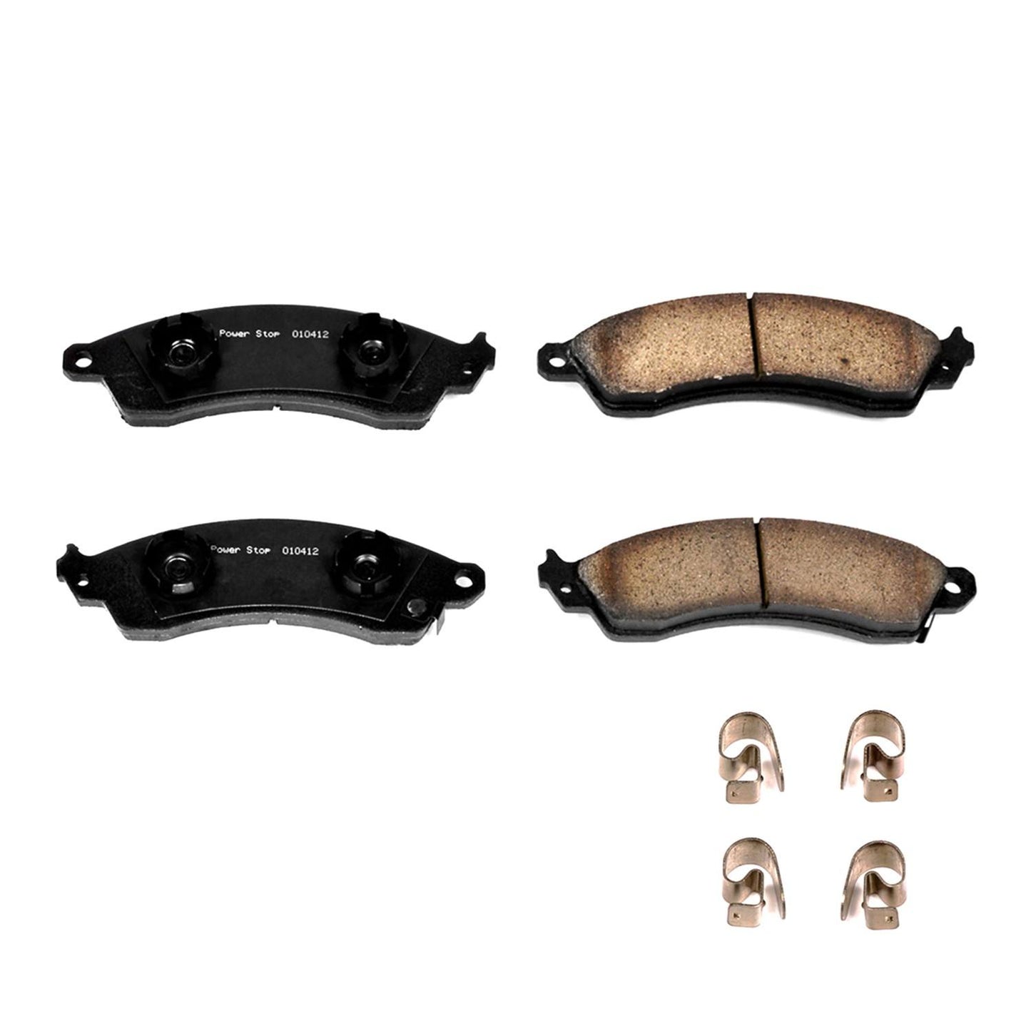 Front View of Front Disc Brake Pad Set POWERSTOP 17-412