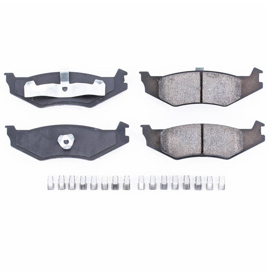 Front View of Rear Disc Brake Pad Set POWERSTOP 17-512