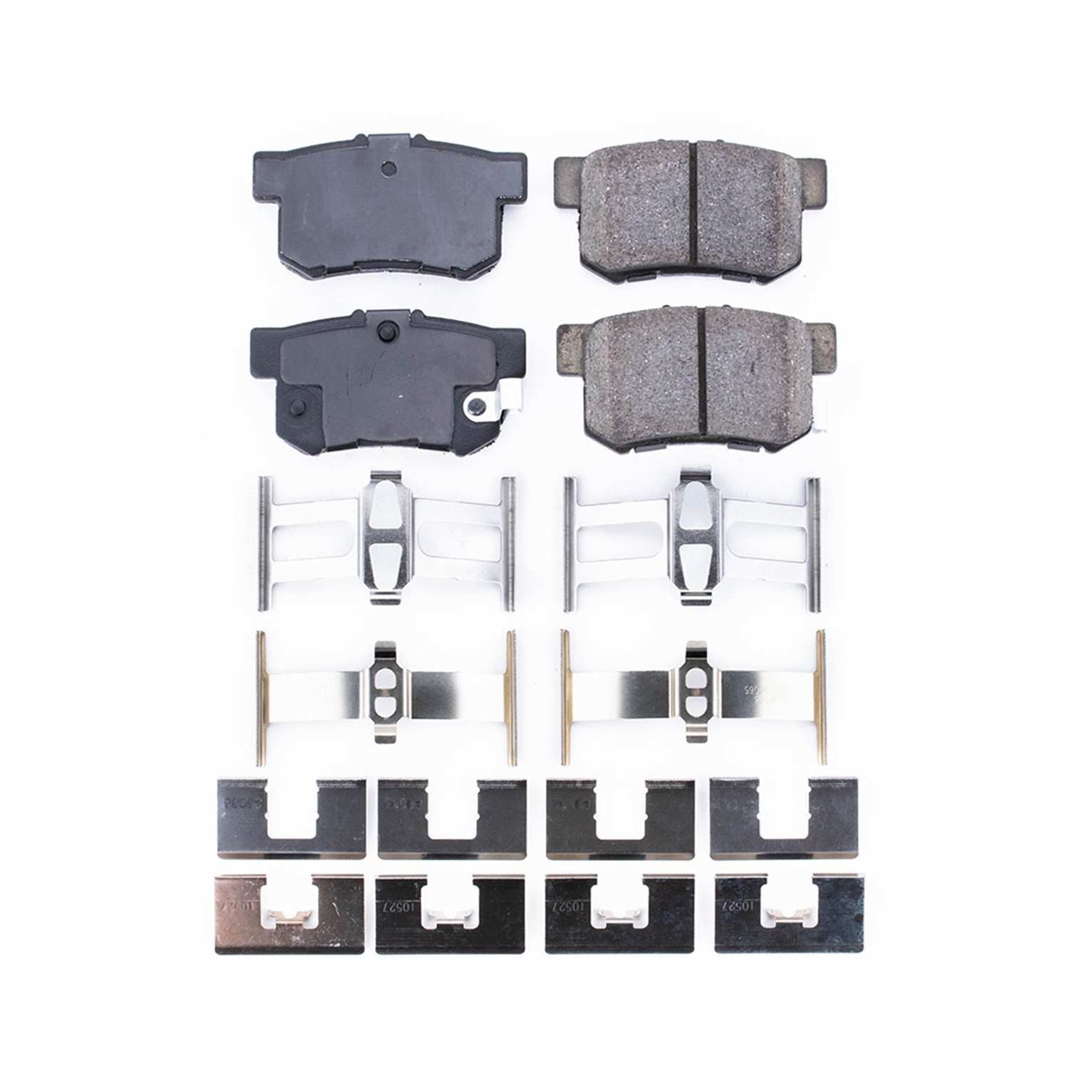 Front View of Rear Disc Brake Pad Set POWERSTOP 17-537