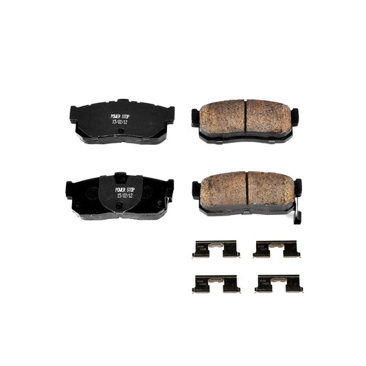 Front View of Rear Disc Brake Pad Set POWERSTOP 17-540