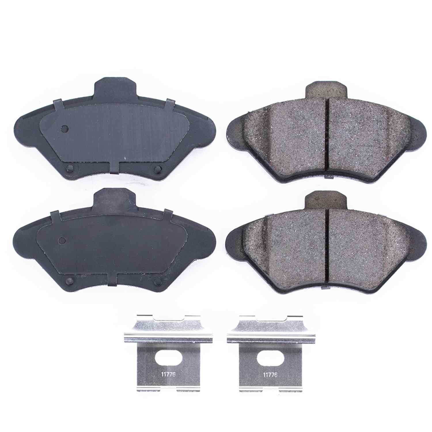 Front View of Front Disc Brake Pad Set POWERSTOP 17-600