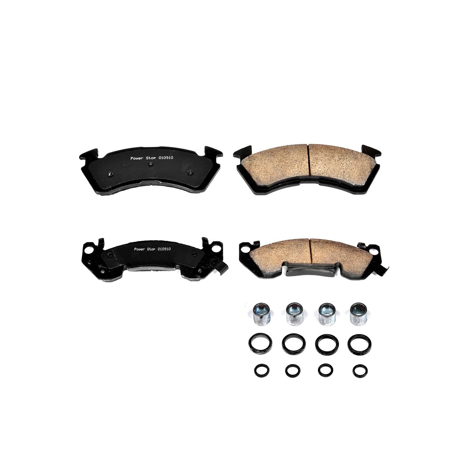 Front View of Front Disc Brake Pad Set POWERSTOP 17-614