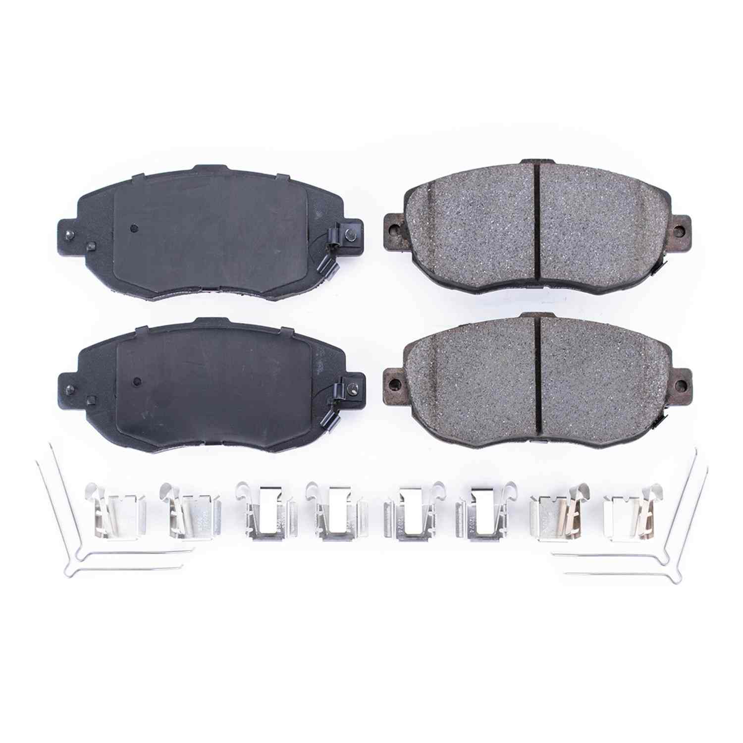 Front View of Front Disc Brake Pad Set POWERSTOP 17-619