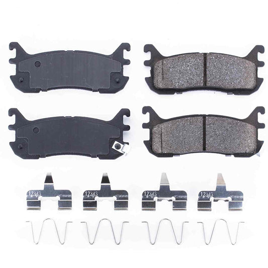 Front View of Rear Disc Brake Pad Set POWERSTOP 17-636