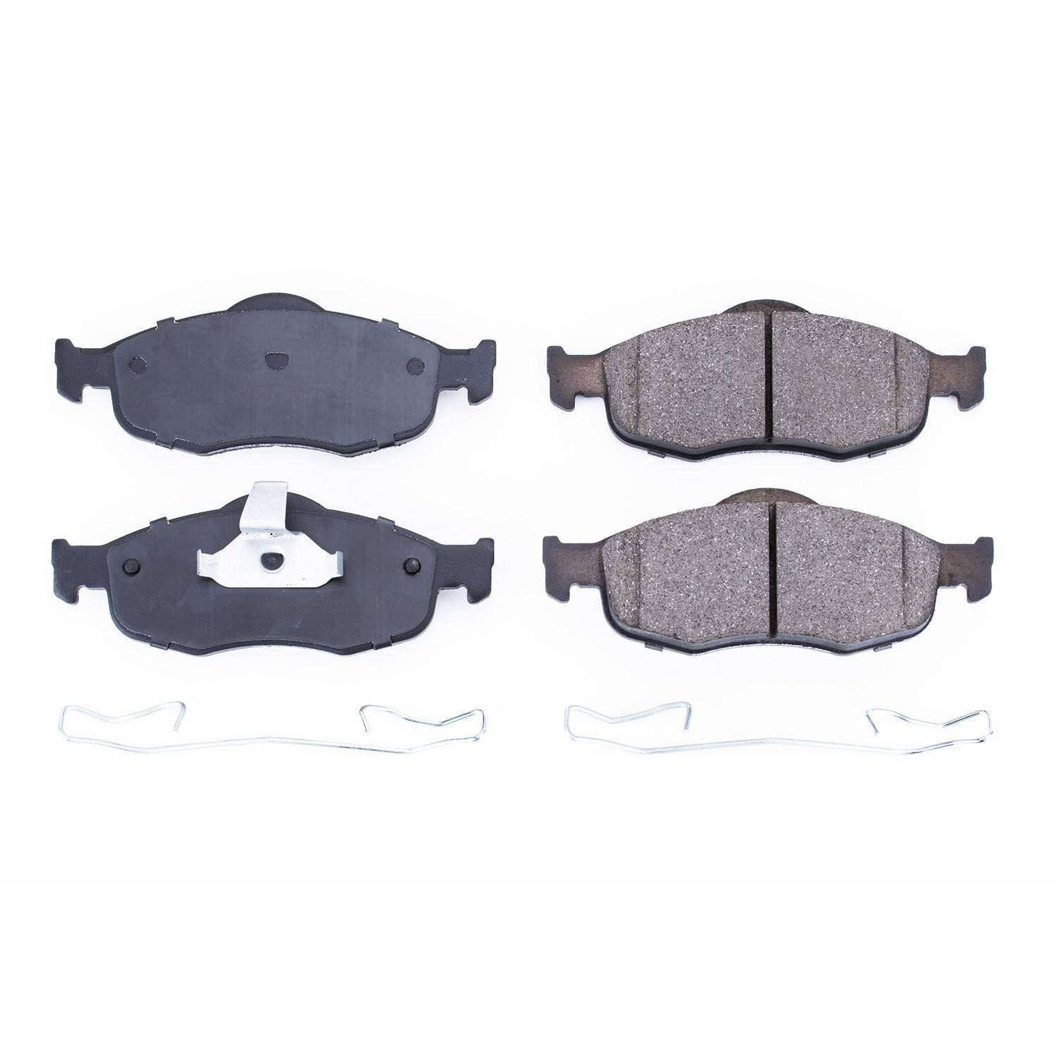 Front View of Front Disc Brake Pad Set POWERSTOP 17-648