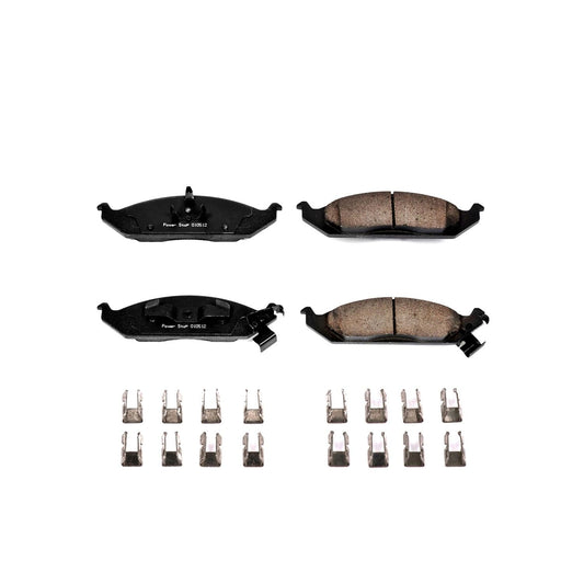 Front View of Front Disc Brake Pad Set POWERSTOP 17-650