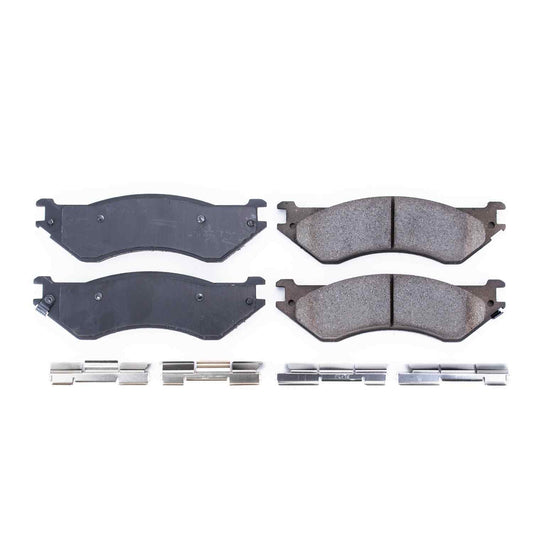 Front View of Rear Disc Brake Pad Set POWERSTOP 17-702A