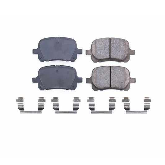 Front View of Front Disc Brake Pad Set POWERSTOP 17-707