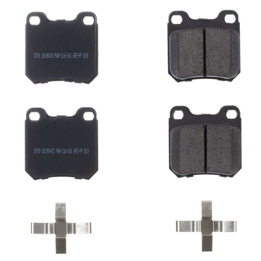 Front View of Rear Disc Brake Pad Set POWERSTOP 17-709