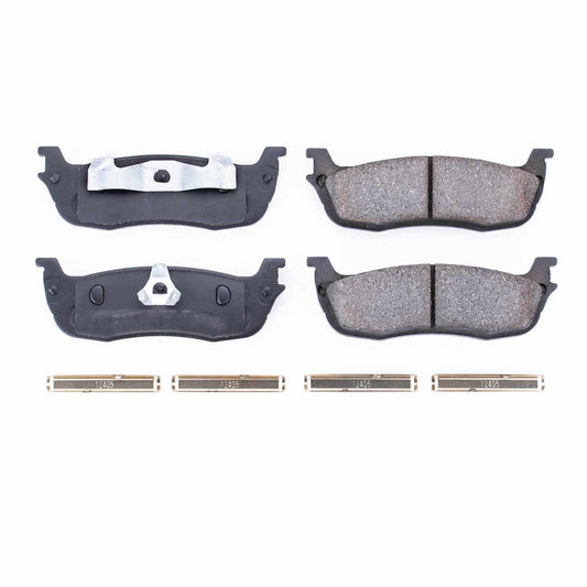 Front View of Rear Disc Brake Pad Set POWERSTOP 17-711