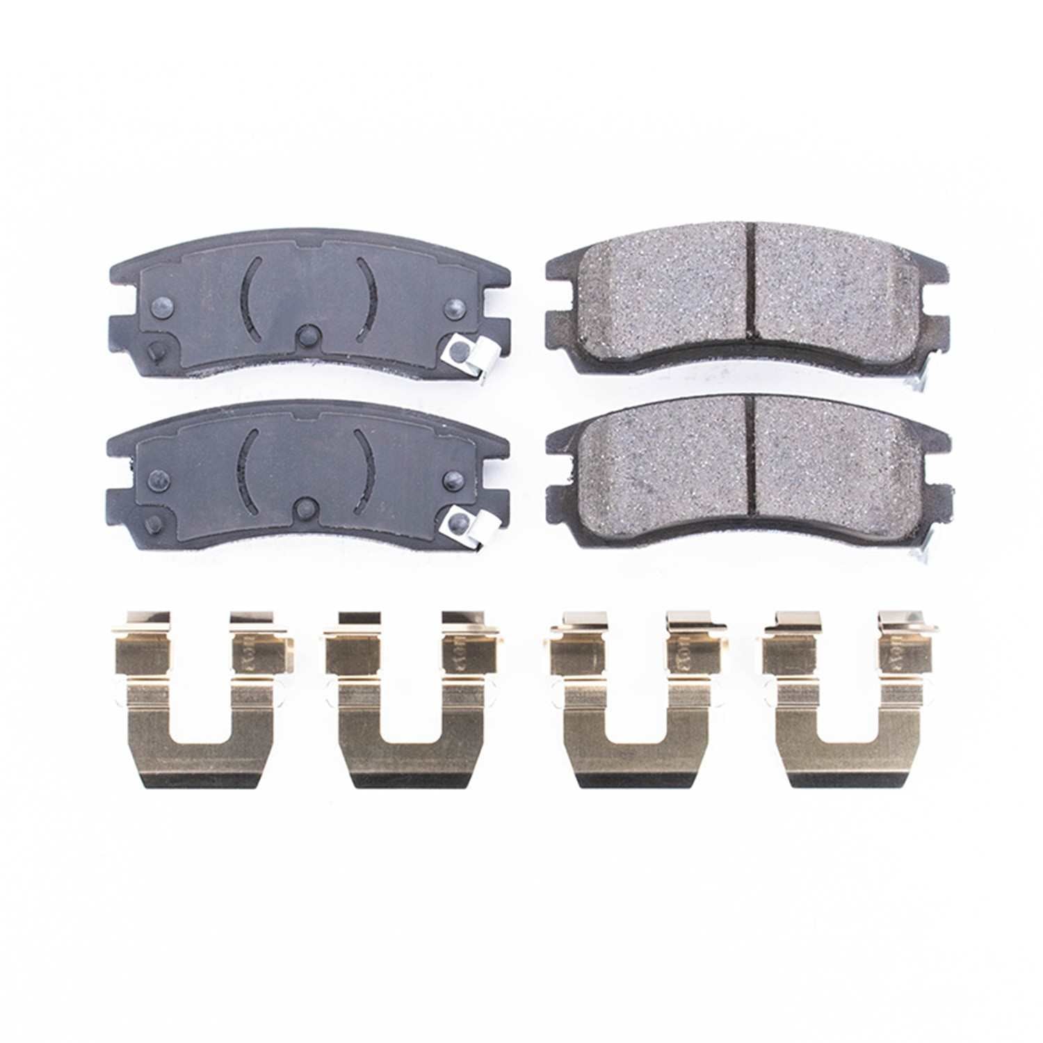 Front View of Rear Disc Brake Pad Set POWERSTOP 17-714