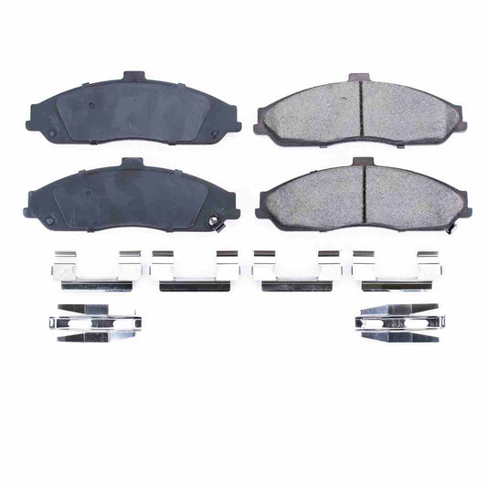 Front View of Front Disc Brake Pad Set POWERSTOP 17-731