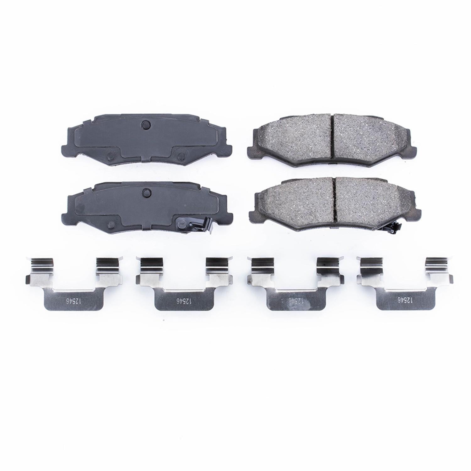 Front View of Rear Disc Brake Pad Set POWERSTOP 17-732