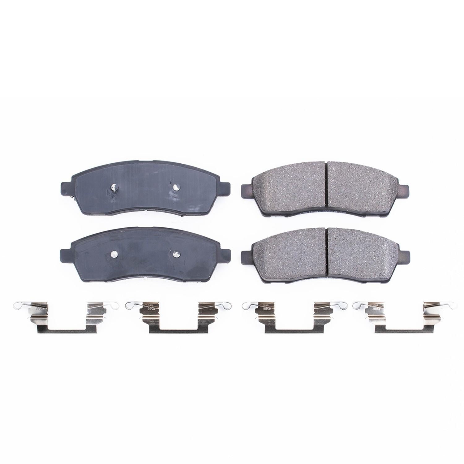 Front View of Rear Disc Brake Pad Set POWERSTOP 17-757