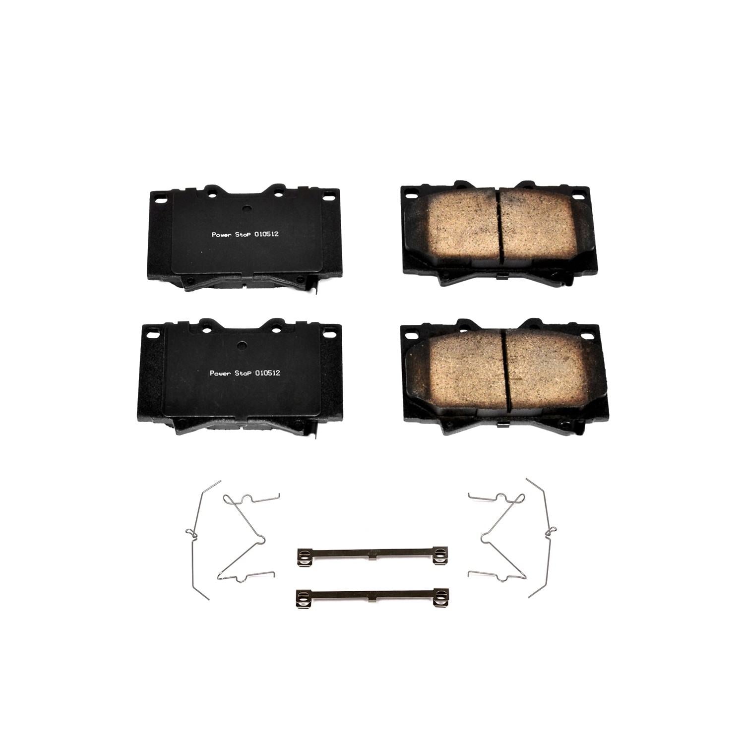 Front View of Front Disc Brake Pad Set POWERSTOP 17-772