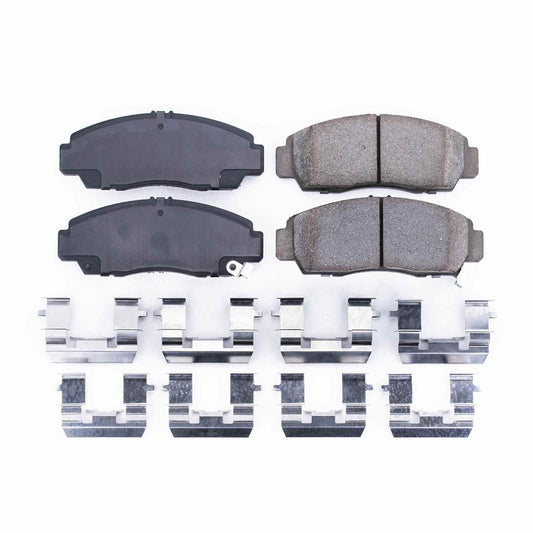 Front View of Front Disc Brake Pad Set POWERSTOP 17-787