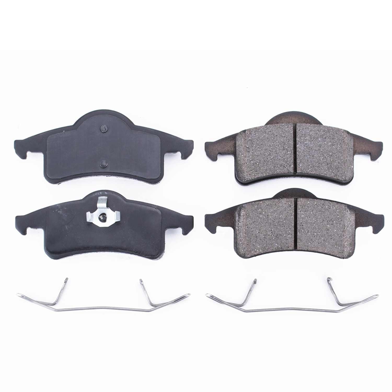 Front View of Rear Disc Brake Pad Set POWERSTOP 17-791