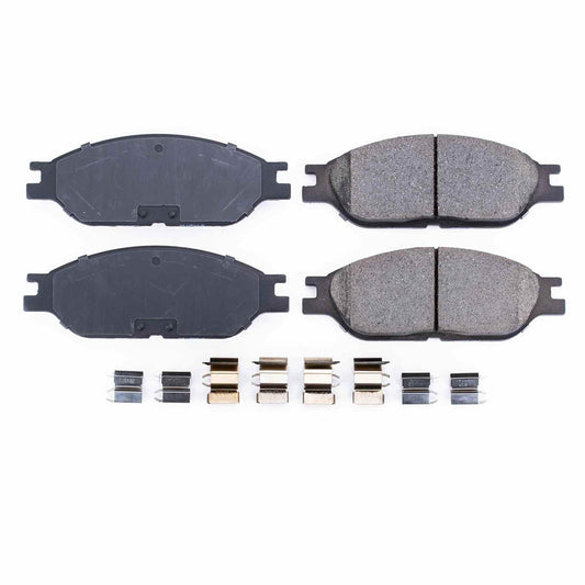 Front View of Front Disc Brake Pad Set POWERSTOP 17-803