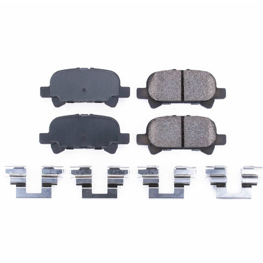 Front View of Rear Disc Brake Pad Set POWERSTOP 17-828