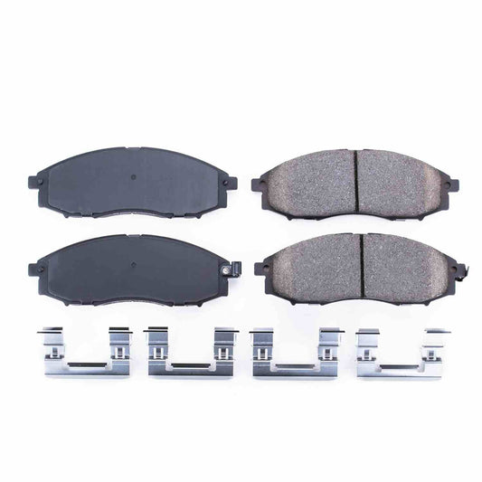 Front View of Front Disc Brake Pad Set POWERSTOP 17-830