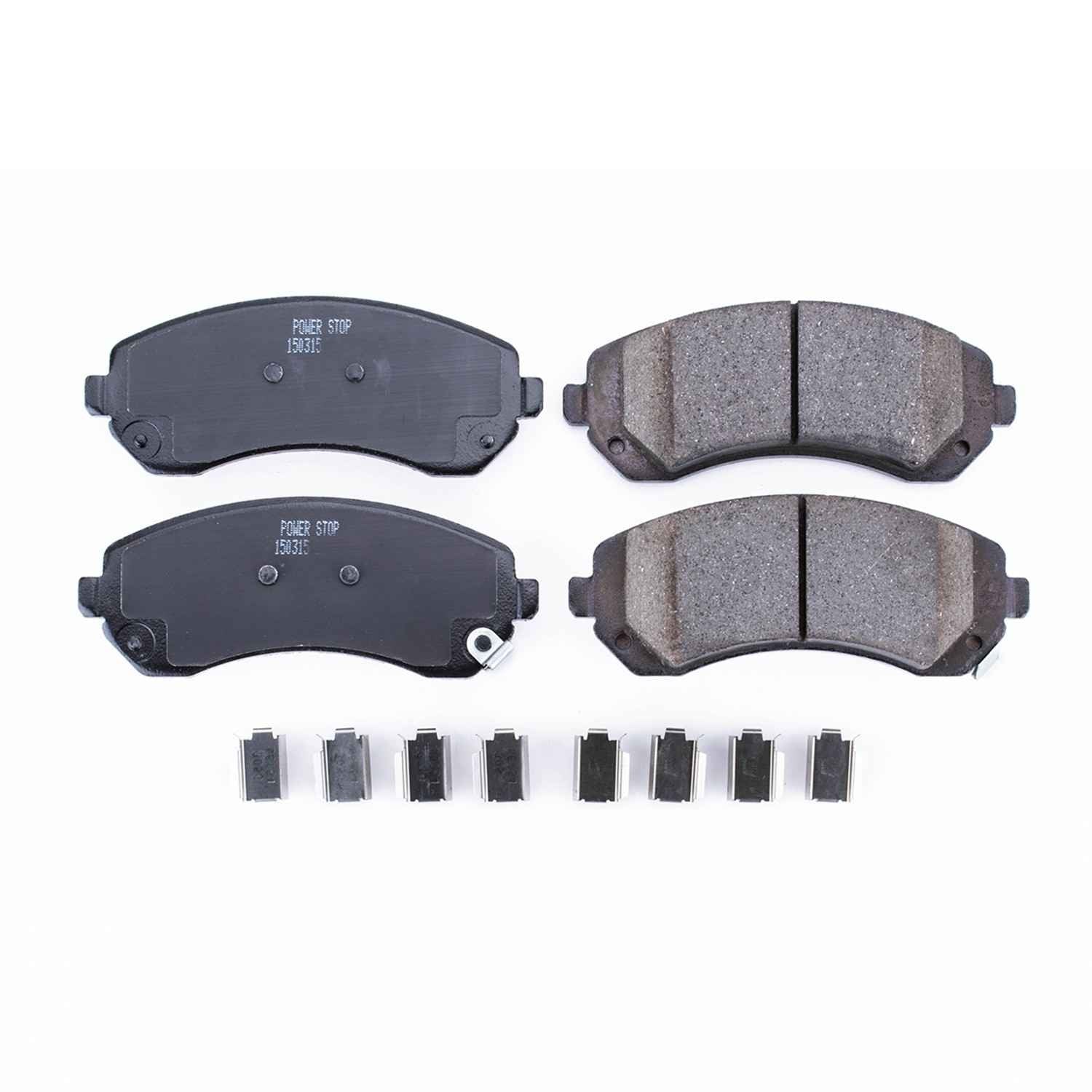 Front View of Front Disc Brake Pad Set POWERSTOP 17-844