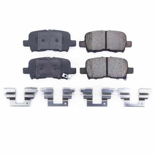 Front View of Rear Disc Brake Pad Set POWERSTOP 17-865