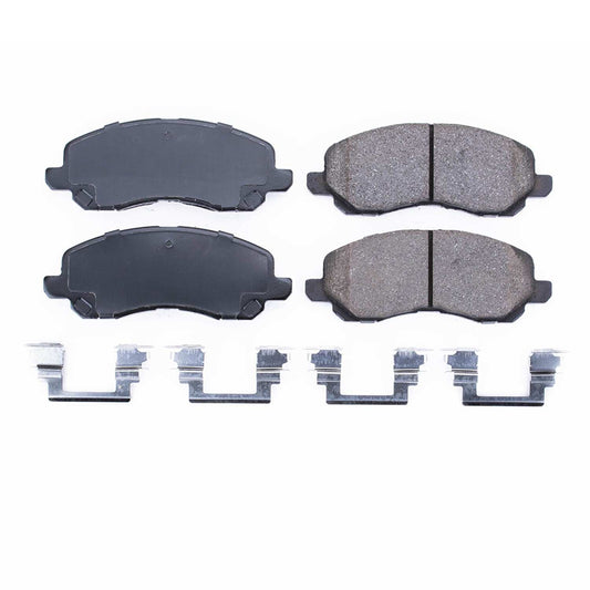 Front View of Front Disc Brake Pad Set POWERSTOP 17-866