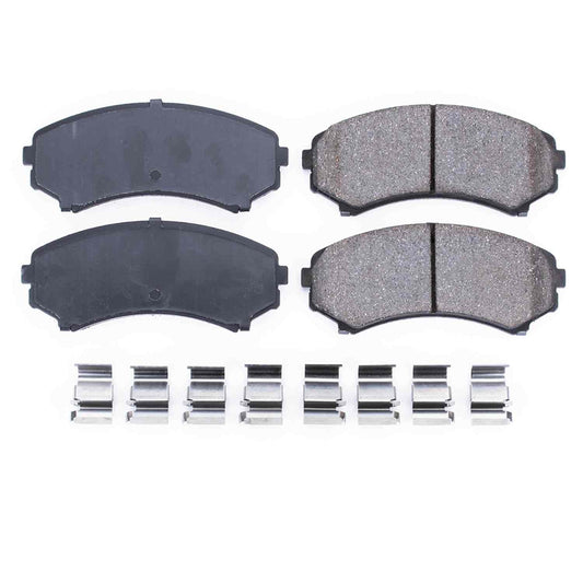 Front View of Front Disc Brake Pad Set POWERSTOP 17-867