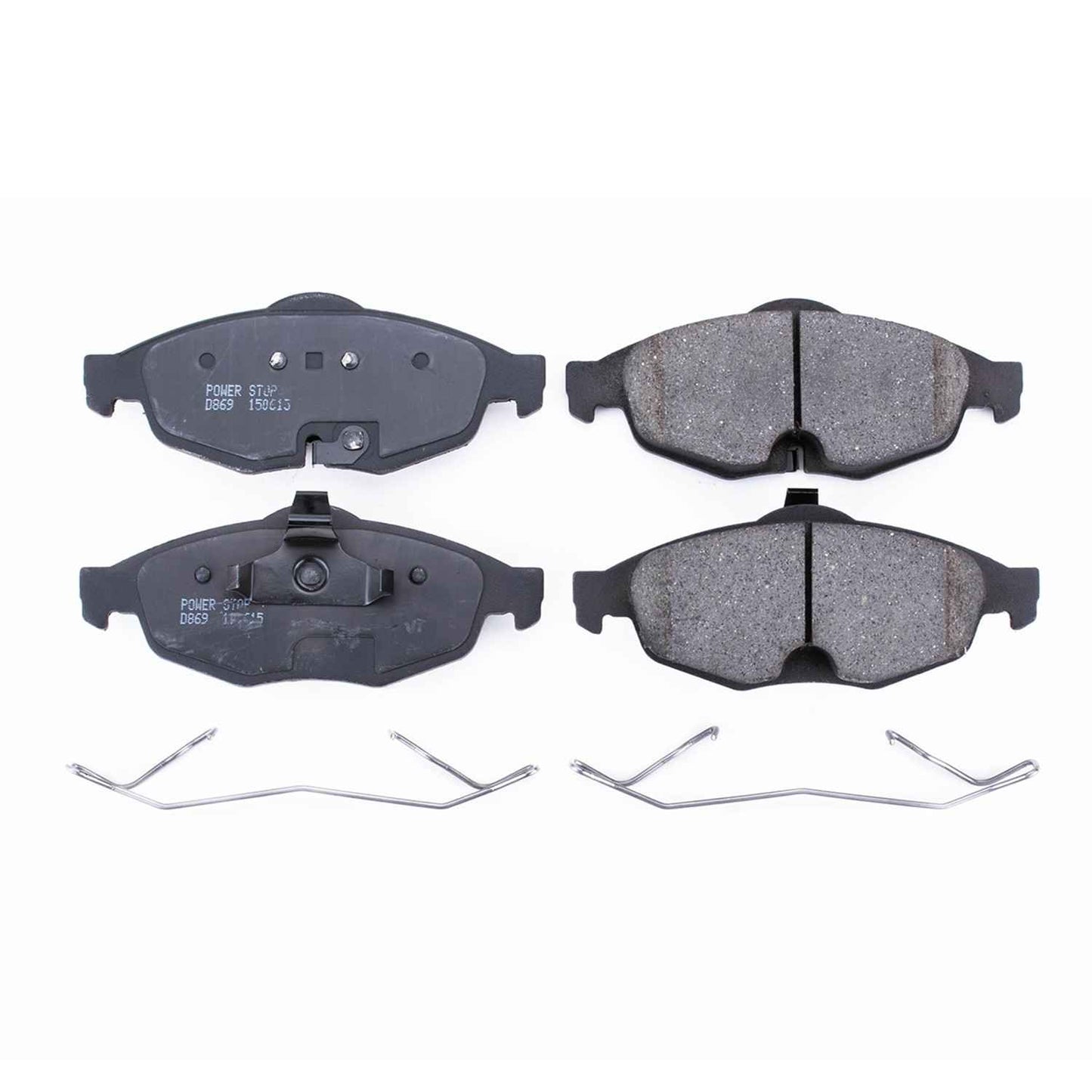 Front View of Front Disc Brake Pad Set POWERSTOP 17-869